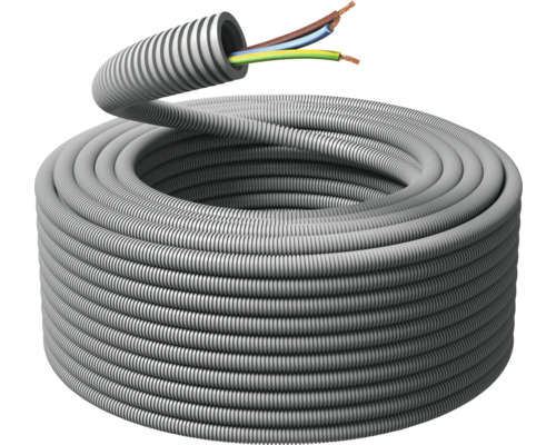 Flexrör PMFLEX 16/FQ 3G1,5 R100 Rullad, flexibel elinstallationsrör med kablar