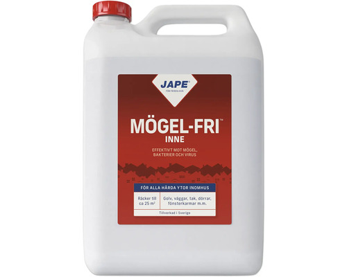 Mögel-Fri JAPE inne 5l Jape antimögellösning för inomhusbruk i en vit behållare