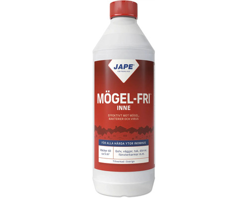 Jape mögeltvätt för inomhusbruk i en vit flaska