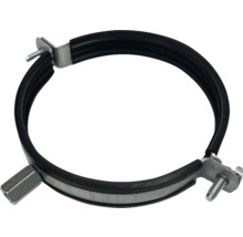 Rörklammer med gummiinsats och skruvstängning