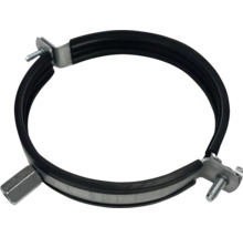 Rörklammer med gummiinlägg och skruvförslutning