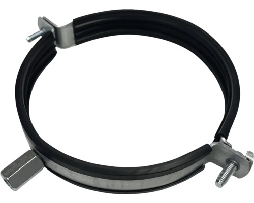 Rörklammer med gummiinlägg och skruvförslutning