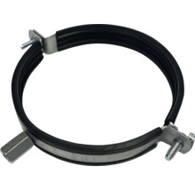 Rörklammer med gummiinlägg och skruvar