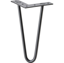 Bordsben i metall med hårnålsdesign