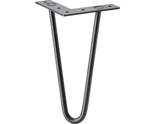 Möbelfot TARROX Spider 200mm svart Bordsben i metall med hårnålsdesign