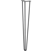 Bordsben av stål med tre stag och monteringsplatta