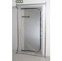 Skyddsdörr med Konkret-logotyp