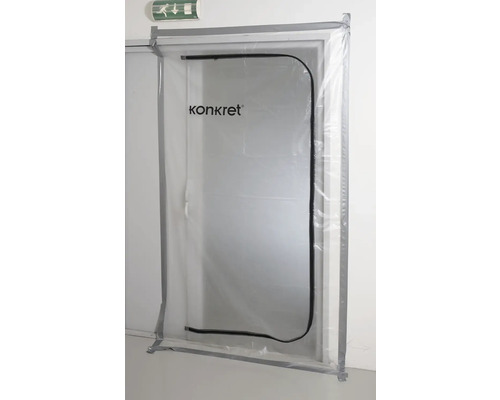 Skyddsdörr med Konkret-logotyp