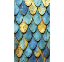 Närbild av dekorativa fjäll i fiskutseende