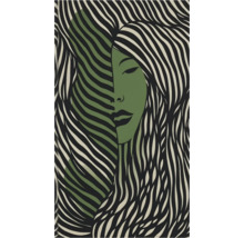 Grafik av en kvinna med randigt hår