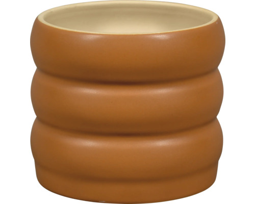 Blomkruka PASSION FOR POTTERY Burolo matt Ø15x13cm orange Brun keramisk blomkruka för inomhusbruk