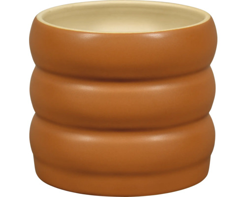 Blomkruka PASSION FOR POTTERY Burolo matt Ø20x16cm orange Keramisk blomkruka med ribbad design