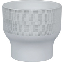 Keramisk blomkruka med räfflat mönster