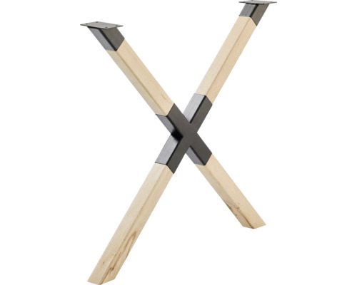 Bordsram i trä med X-formad design