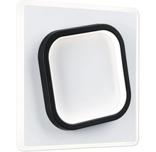 Fyrkantig LED-vägglampa med svart ram