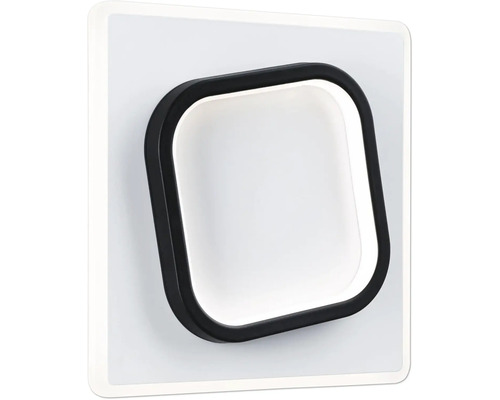 Fyrkantig LED-vägglampa med svart ram