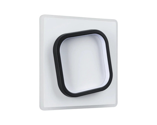 Fyrkantig vägglampa med rundade hörn