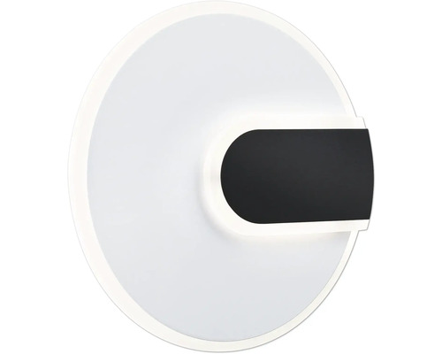 Modern vägglampa med rundad form och integrerat ljuselement