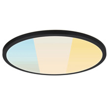 Rund LED-taklampa med svart ram