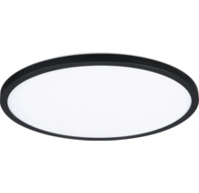 Rund taklampa med svart ram