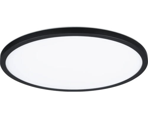 Rund taklampa med svart ram