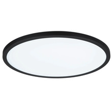 Rund taklampa med svart ram