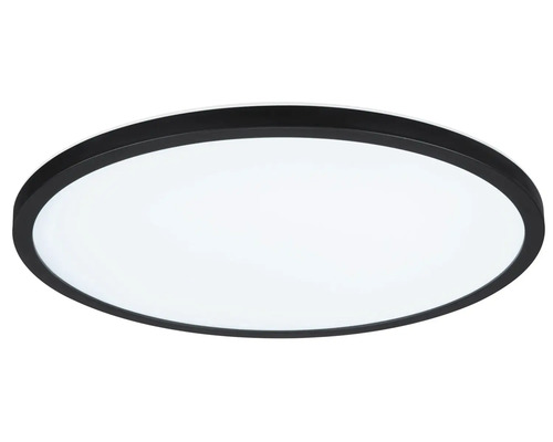 Rund taklampa med svart ram