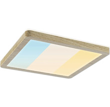 Fyrkantig taklampa med träram