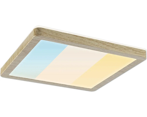 Fyrkantig taklampa med träram