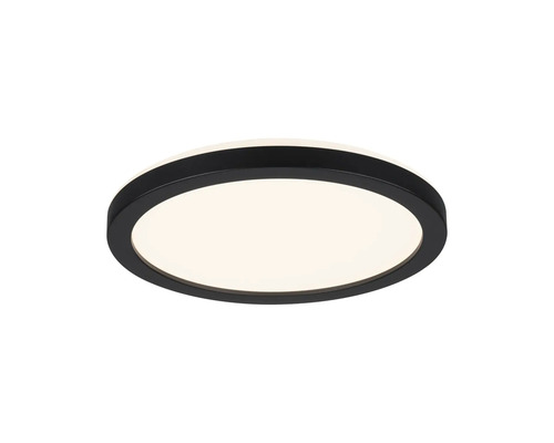 Rund taklampa med svart ram