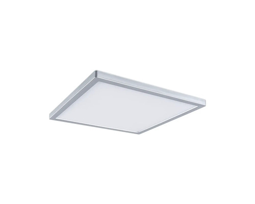 Fyrkantig LED-taklampa med silverfärgad ram