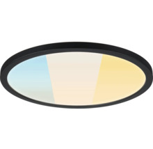 Rund taklampa med svart ram