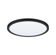 Rund taklampa med svart ram