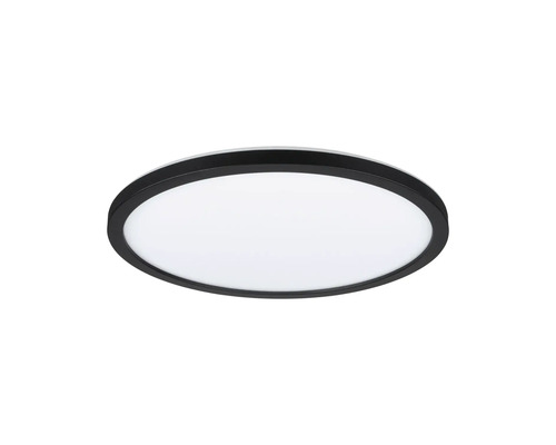 Rund taklampa med svart ram