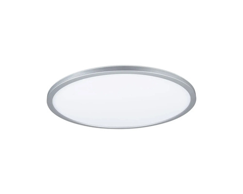 Rund taklampa med silverfärgad ram