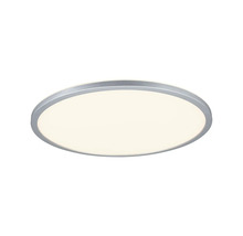 Rund taklampa med silverfärgad ram