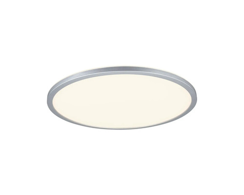 Rund taklampa med silverfärgad ram