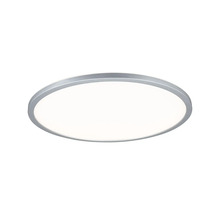 Rund taklampa med silverfärgad ram