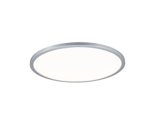 Rund taklampa med silverfärgad ram