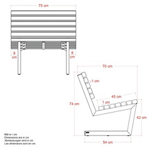 Mått på en trädgårdsstol