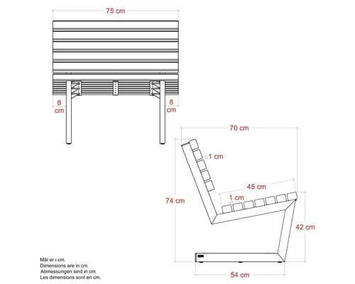 Mått på en trädgårdsstol