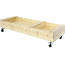 Trärullvagn med hjul