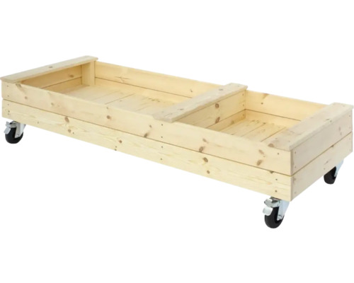 Trärullvagn med hjul