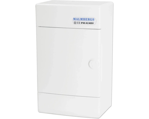 Distributionsbox i plast med Malmbergs logotyp