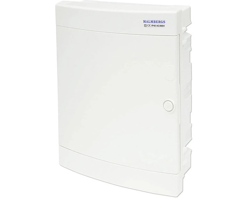 Malmbergs Logo. Kopplingsskåp med skyddsklass IP40 och växelspänning 400 volt