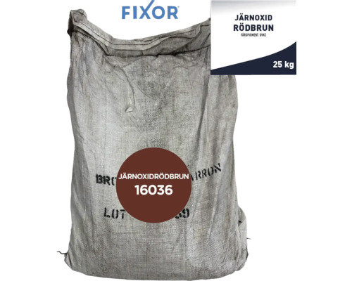 Säck med järnoxid rödbrun, 25 kg