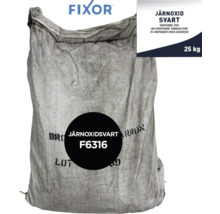 Säck järnoxid svart med 25 kg innehåll