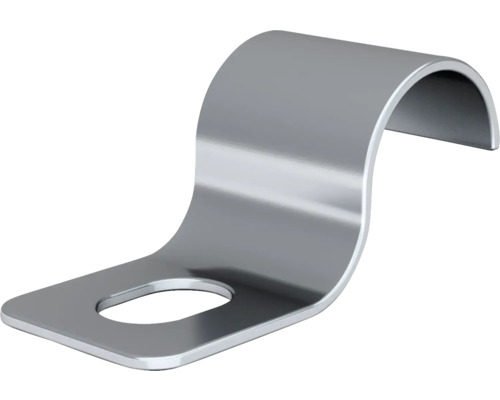 Rörklammer av metall med fästhål