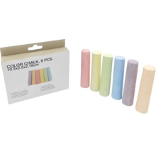 Färgkritor, 6 stycken, med förpackning