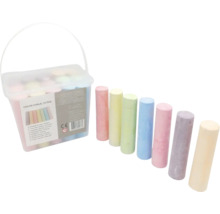 Hink med 15 bitar färgad gatukrita